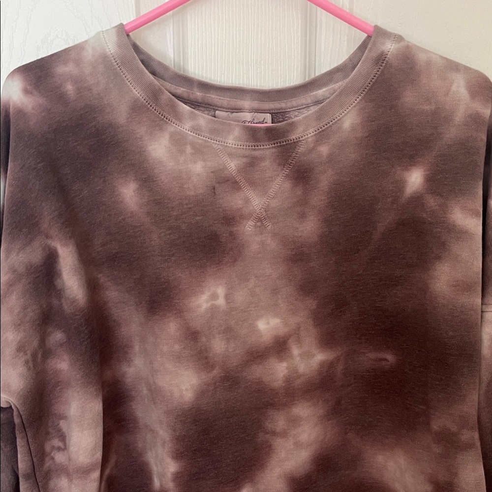 Universal Thread Mauve Tie-Dye Pullover Sweatshirt - Picture 3 of 7